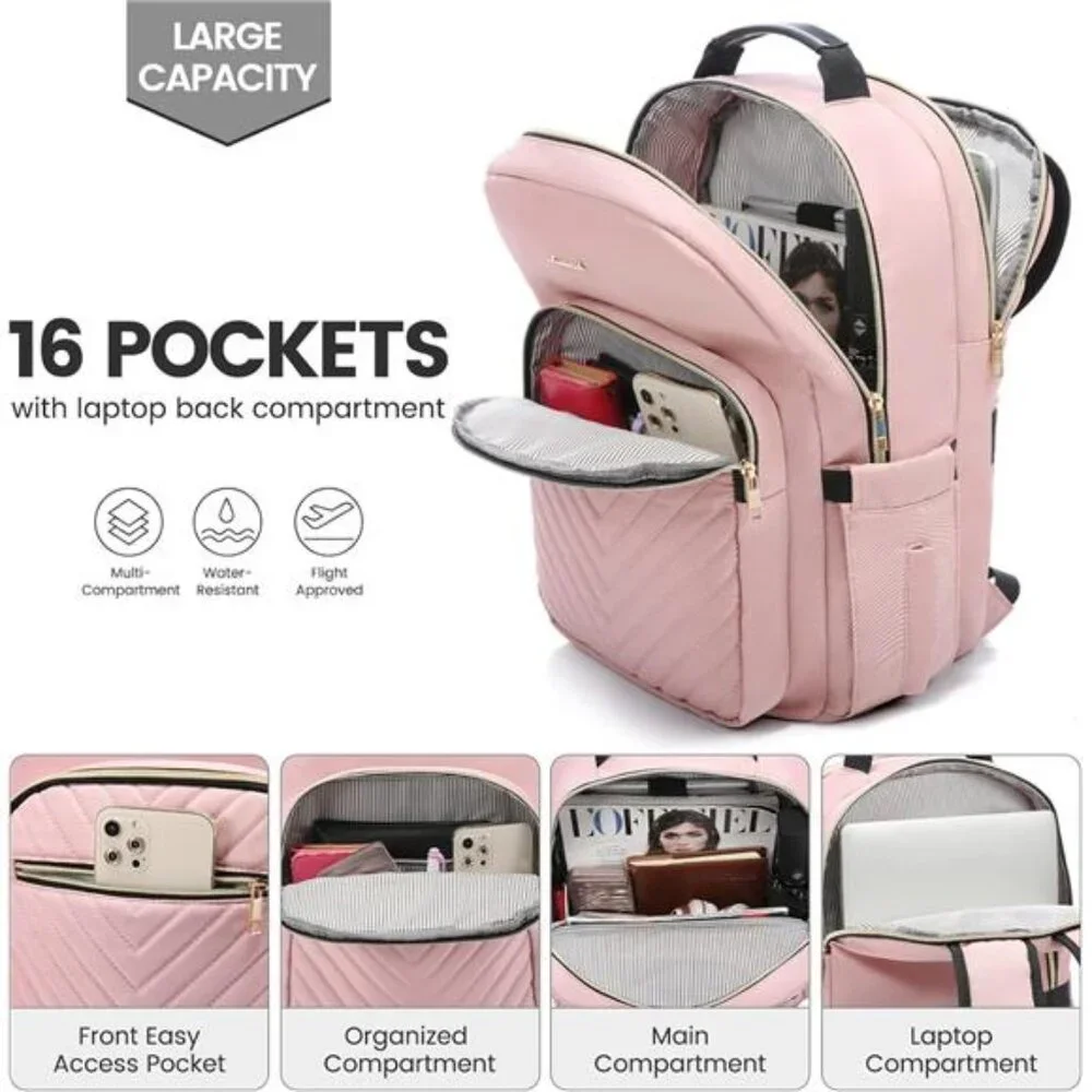 New Laptop Backpack for Women 15.6 inch,Cute Womens Travel - Picture 3 of 6